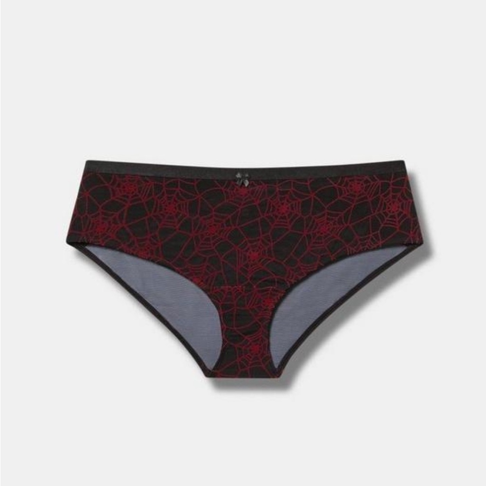 TORRID size 00 All over spiderwebs black mesh material, panties available only